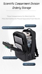 کوله پشتی چرخ دار آرکتیک هانتر مدل lg00860 - Image 9